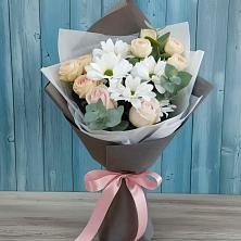 Букет цветов из:  Хризантемы и Розы в Бояркино