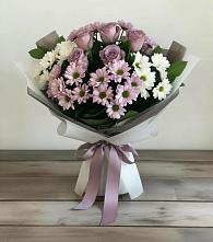 Букет цветов из:  Хризантемы и Розы в Бояркино