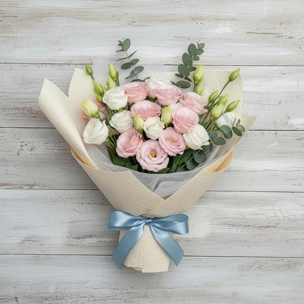 Букет цветов из: Лизиантусы в Бояркино